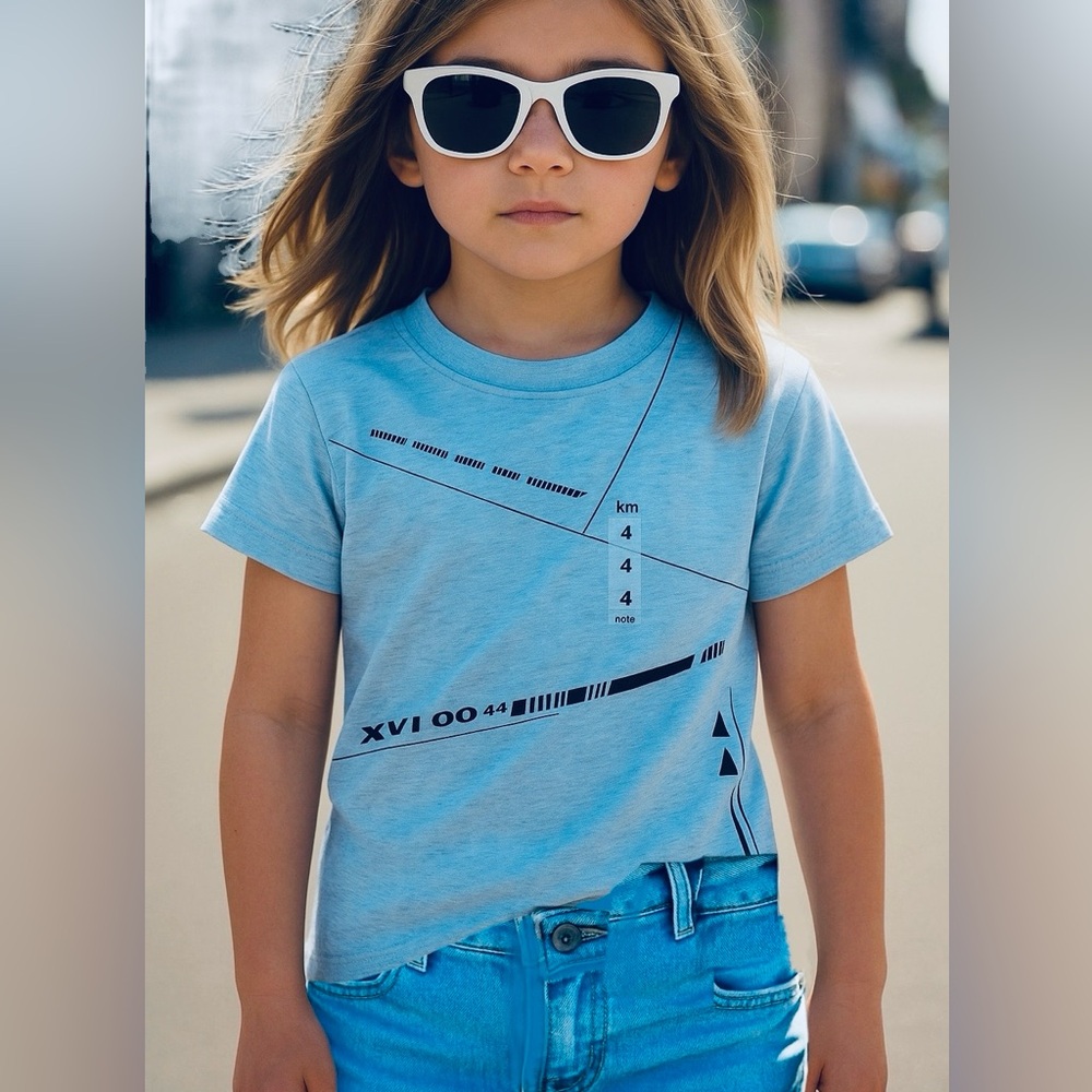NWT High-Low Tshirt Designers Asymetric Shirt Graphic Tee Blouse Girls Kids Gift